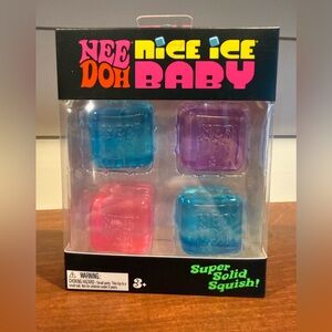 Nee Doh Nice Ice Baby Squishy Ice Cubes 4 pack - Blue, Purple, Pink
